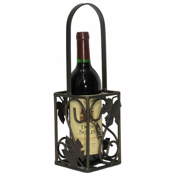 Metrotex Designs Grape Leaf Design Bottle Carrier-Black Meteor Finish 21066